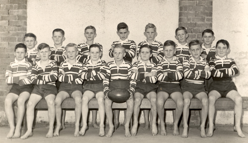 St Mary's Rugby League 5 stone 7 lb team, 1956