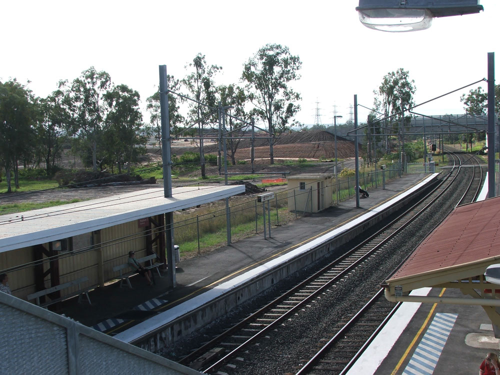 Looking towards new roadworks from Ebbw Vale Railway Station, Ipswich, 2009