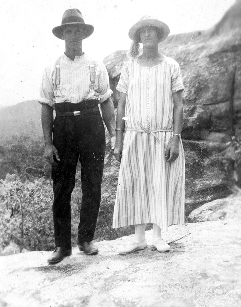 Couple at White Rock, near Redbank, Ipswich, c.1920