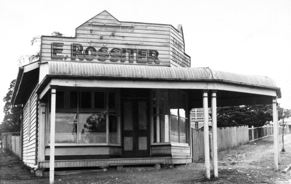 Rossiters butcher shop at 10 Pine Mountain Road, North Ipswich, 1960s
