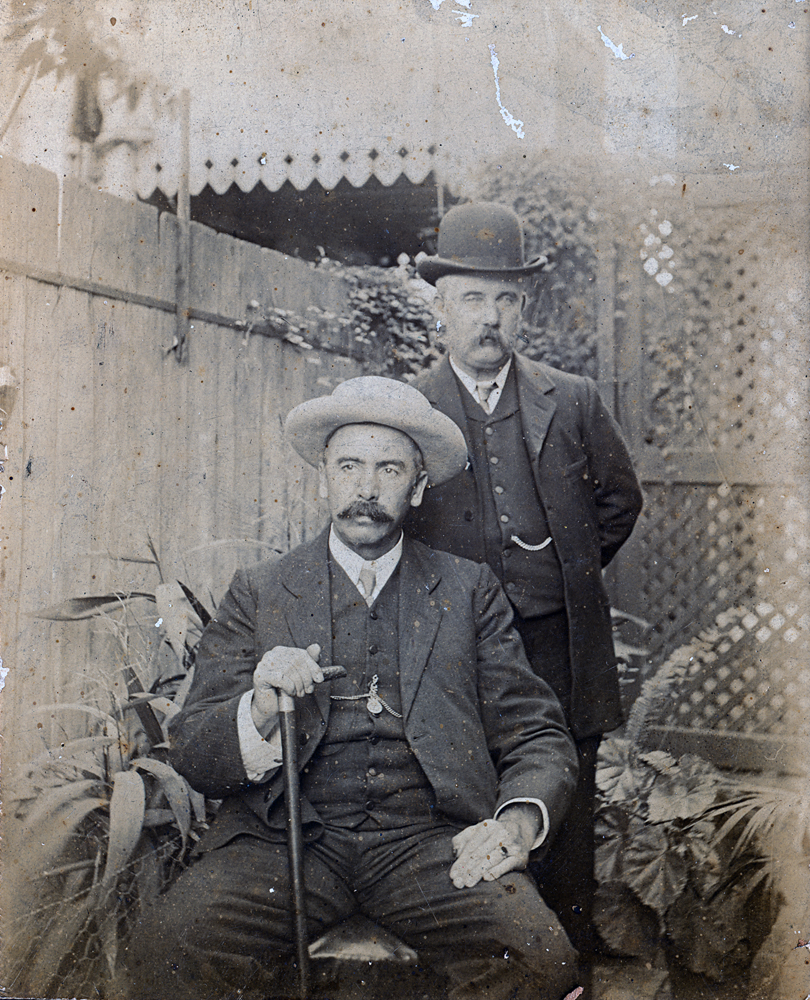 Robert Neild (sitting) and unidentified man, Ipswich, c. 1905