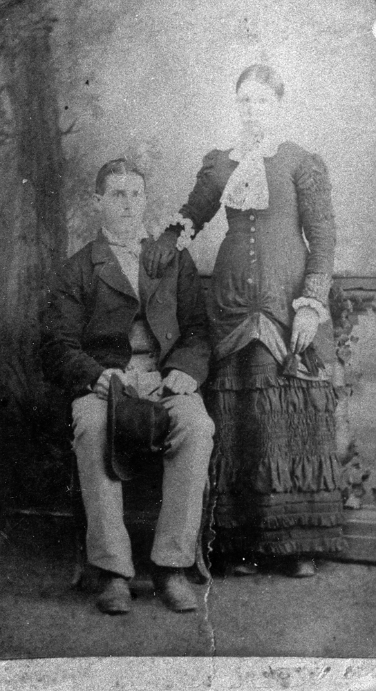 Patrick and Catherine Aylward (nee Enright) on their wedding day, Ipswich, 1883