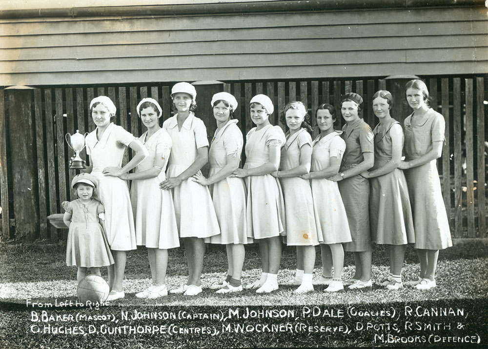 St Brigid's Catholic Church Basket Ball team, Rosewood, Ipswich, 1933