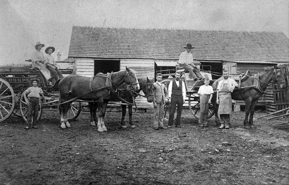 Workers from John H. Hooper's soft drink factory, South Street, Ipswich, 1890