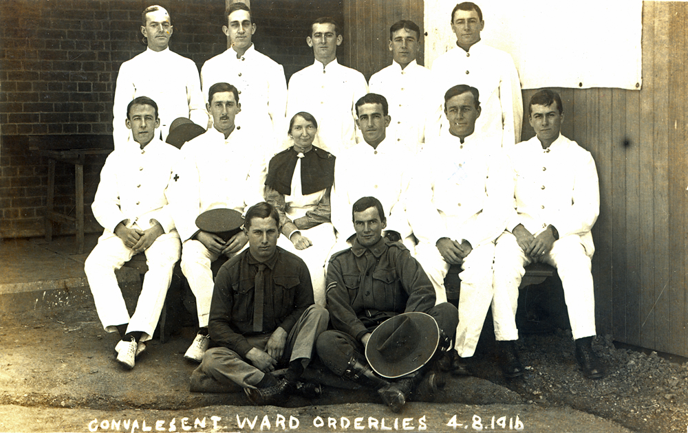 Convalescent ward orderlies at Military Hospital, Enoggera, 4 August 1916