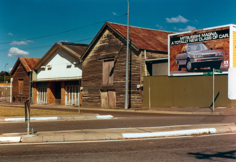 Buildings on corner of Bremer and Nicholas Streets, Ipswich, early 1980s