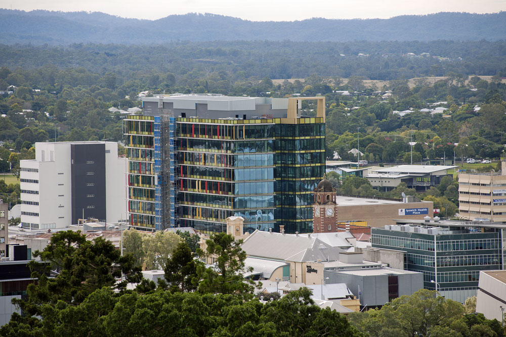 ICON Ipswich, during construction, corner Bell and Brisbane Streets, Ipswich, 2013