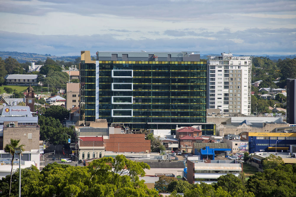 ICON Ipswich building during construction, corner Brisbane and Bell Streets, Ipswich, 2013