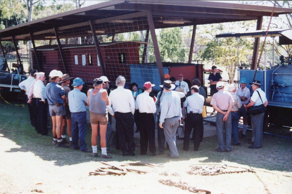 Puffing Billy train - relocation from Queens Park, 1997