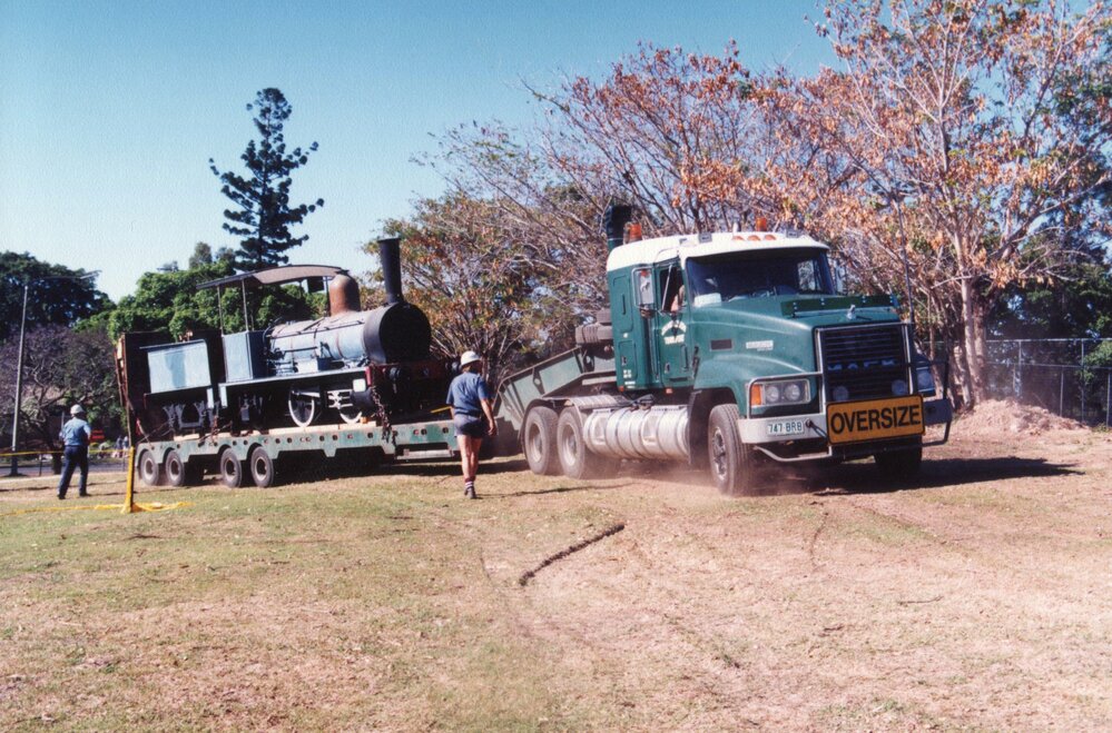 Puffing Billy train - relocation from Queens Park, 1997