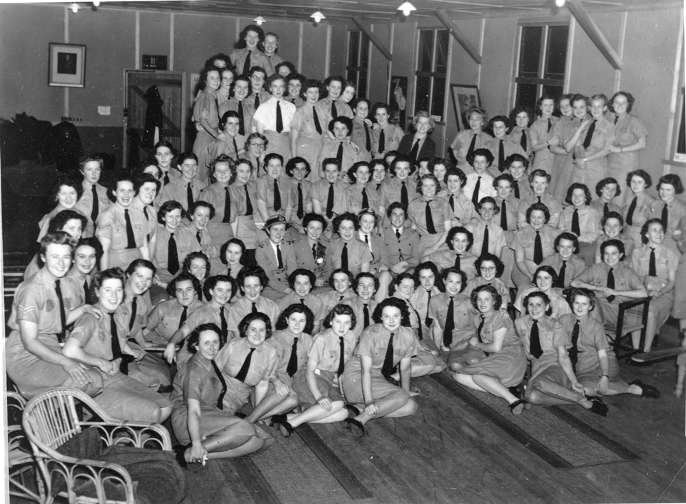 Group photograph of the servicewomen of the No. 3 Aircraft Depot unit of the RAAF Station, Amberley, 1943