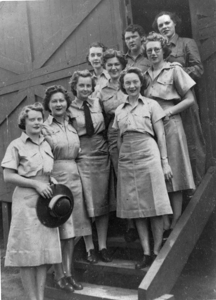Photograph of a group of servicewomen of the No. 3 Aircraft Depot unit of the RAAF Station, Amberley, 1943