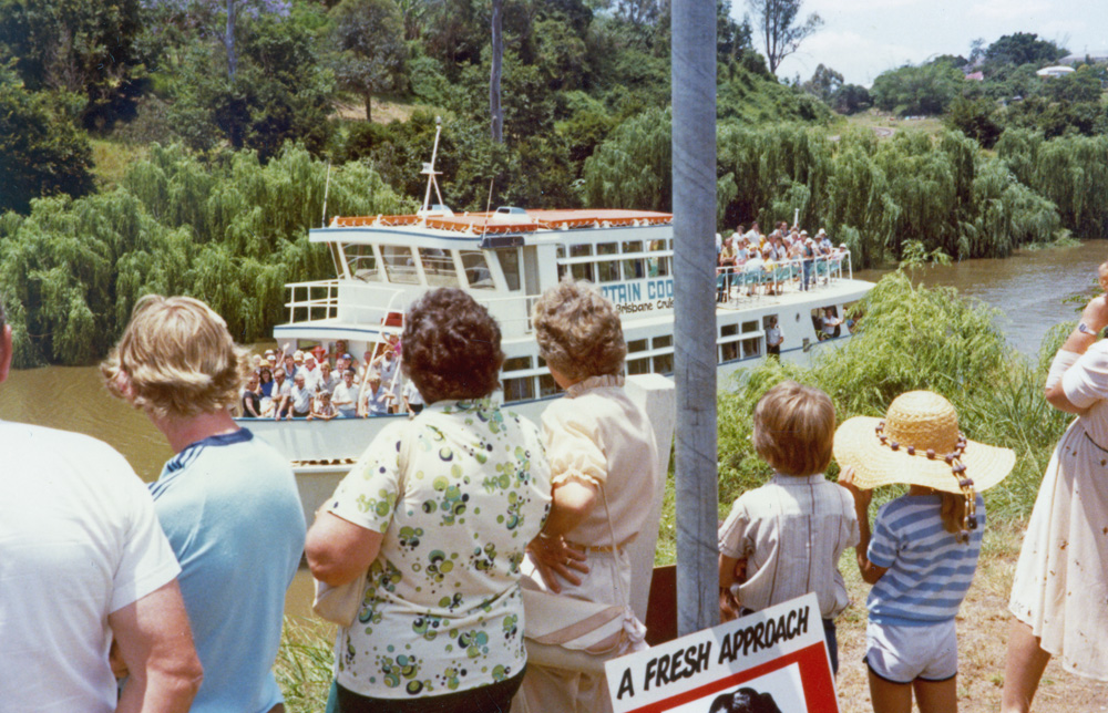Ferry on the Bremer River near the town bridge, late c.1970s