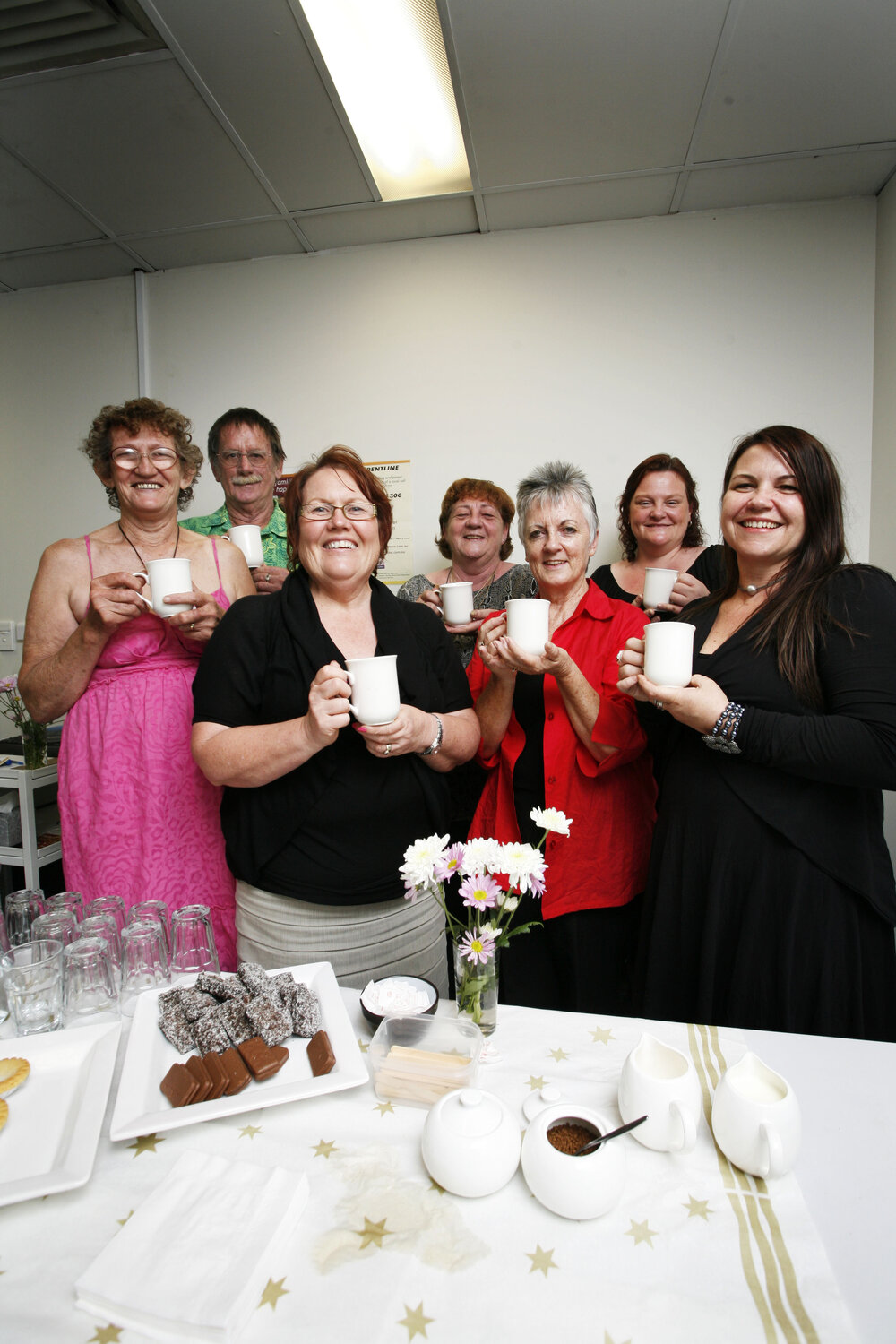 From left grandparents Margaret and John Hourigan of Gailes, Mayoress Janet Pisasale, president of KinKare Maree Lubach, representative of KinKare Danni Pope, Ipswich Family Relationship Centre family advisor Donella Beilby, and manager Cate Banks, Ipswic