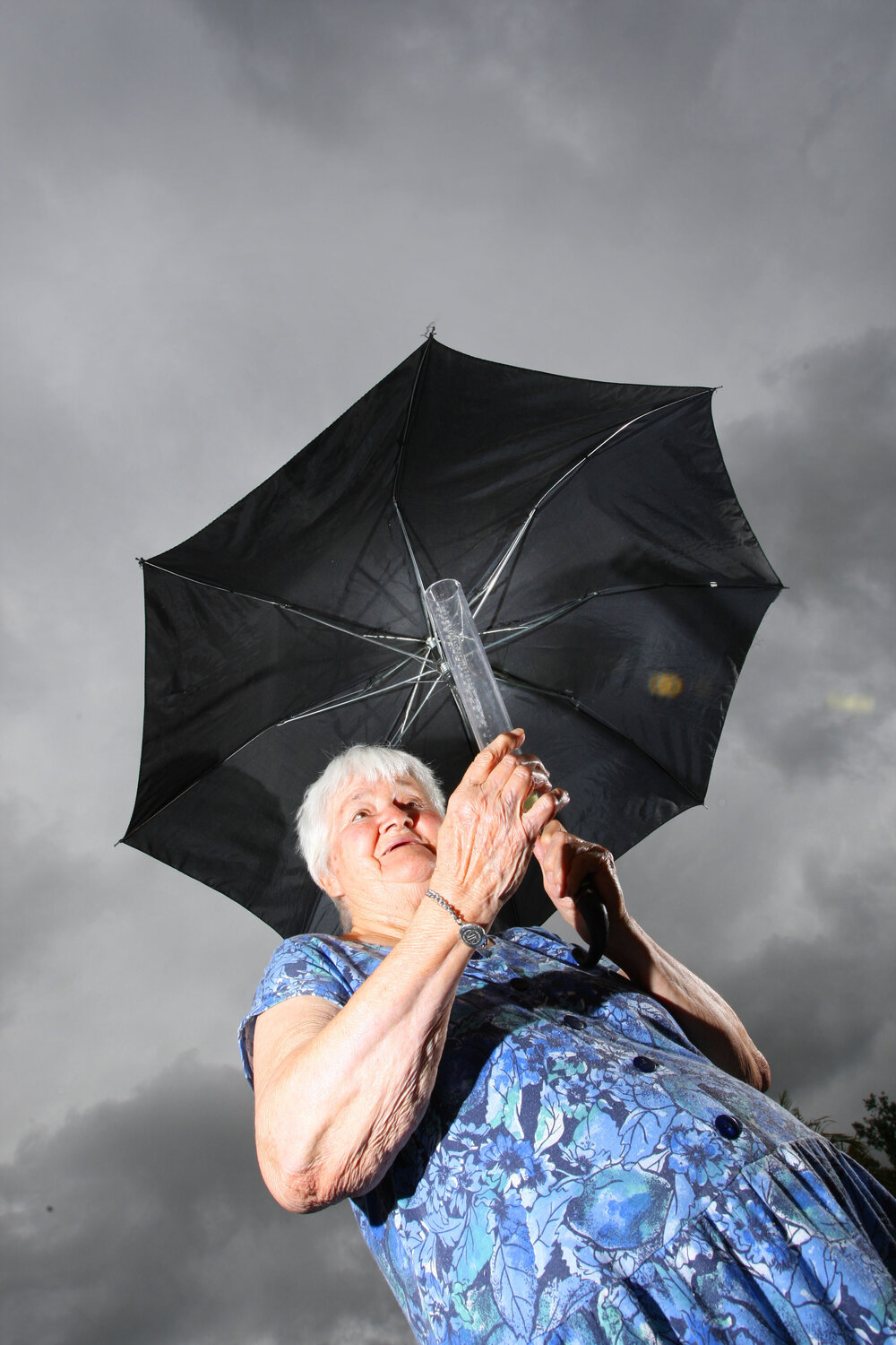 Rain watcher Betty Boughen, Ipswich, January 2008 