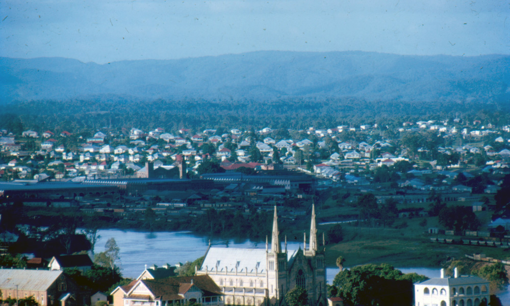 Bremer River, Ipswich, in flood, 1974