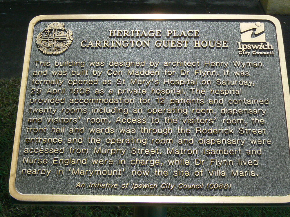 Historical Marker, Carrington Guest House, Roderick Street No 71, Ipswich, 2007