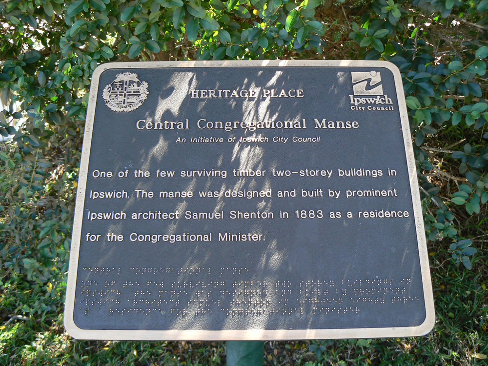 Historical Marker, Central Congregational Manse, Quarry Street No 21, Ipswich