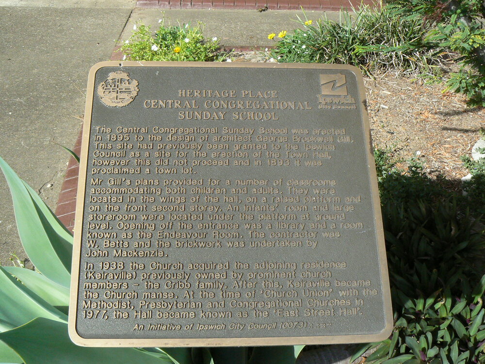 Historical Marker, Central Congregational Sunday School, East Street No 98, Ipswich