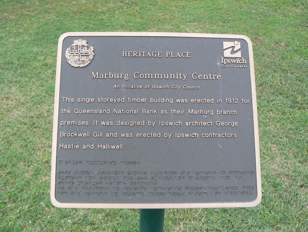 Historical Marker, Marburg Community Centre, Edmond Street No 71, Marburg