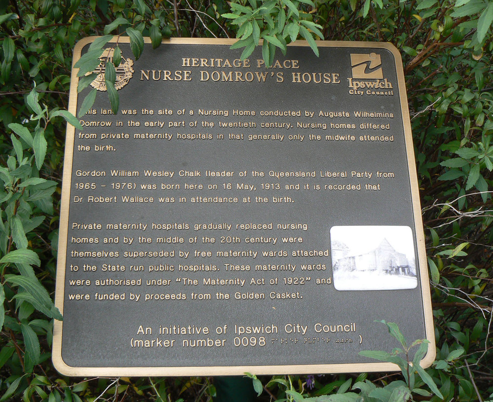 Historical Marker, Nurse Domrow's House, John Street No 67, Rosewood