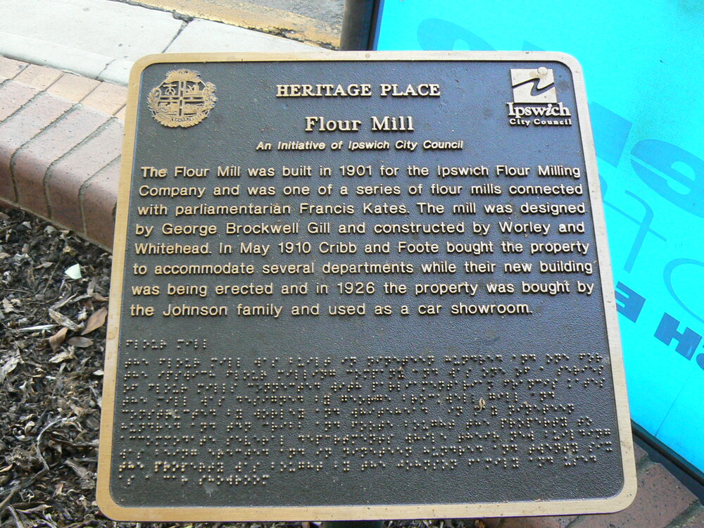 Historical Marker, Old Flour Mill, Brisbane Street No 227-229, Ipswich