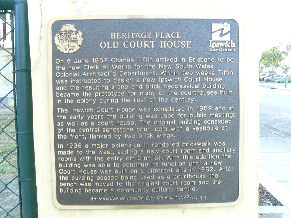 Historical Marker, Old Courthouse, Corner Roderick and East Streets, Ipswich