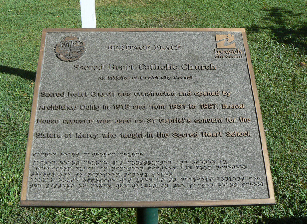 Historical Marker, Sacred Heart Catholic Church, Cothill Road No 19, Booval