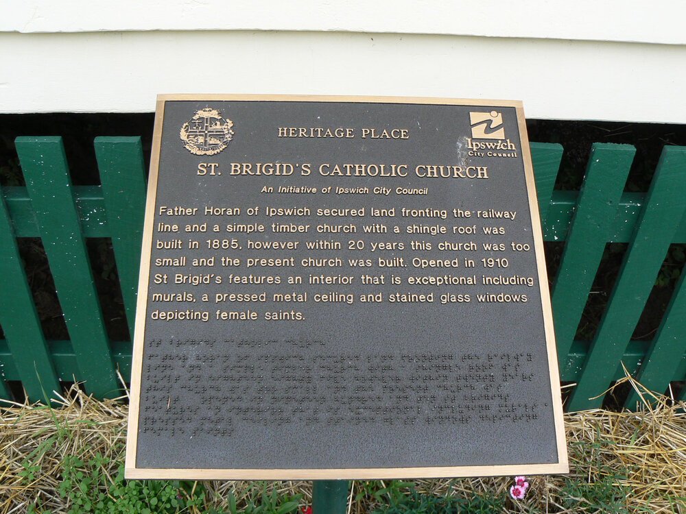 Historical Marker, St Brigid's Catholic Church, Railway Street No 11, Rosewood