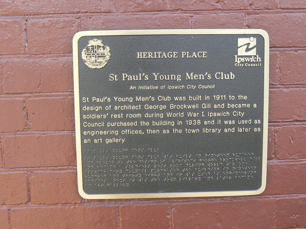 Historical Marker, St Paul's Young Men's Club, Ipswich, n.d.