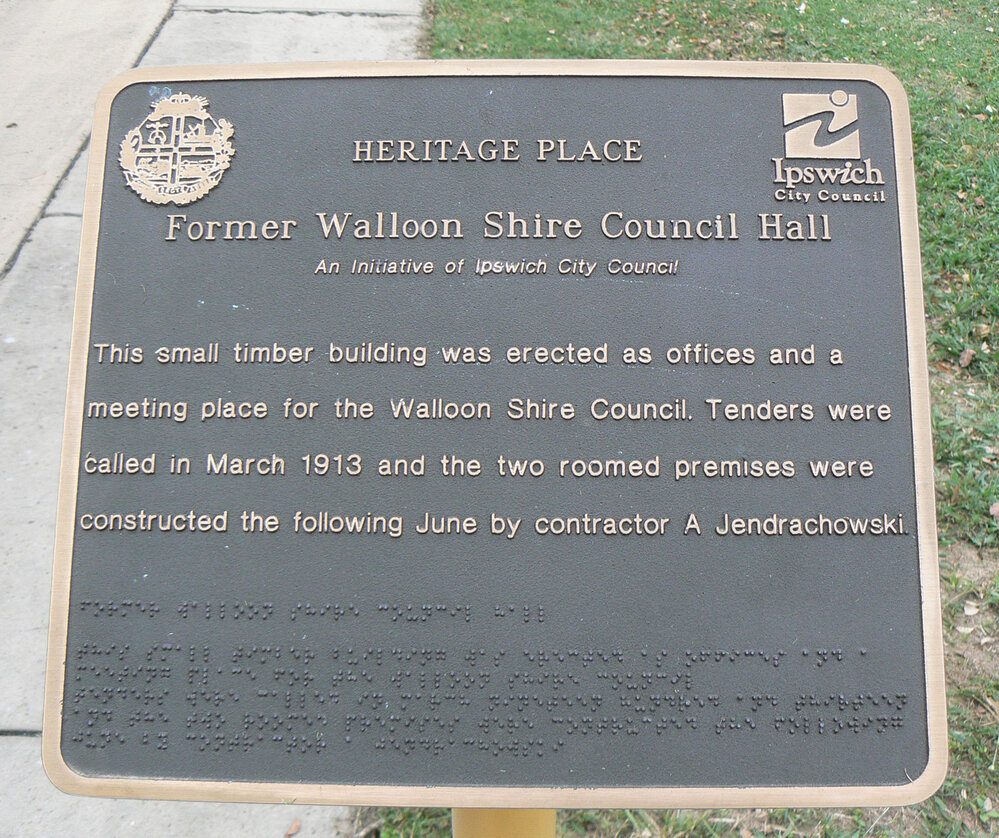 Historical Marker, Former Walloon Shire Council Hall, Edmond Street No 73, Marburg