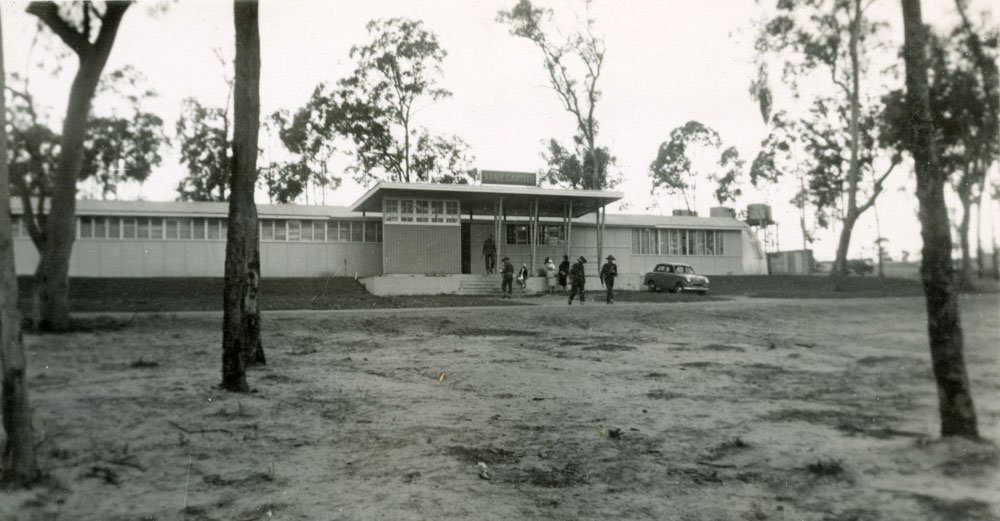 Canteen building at Wacol Army Camp, Wacol, near Ipswich, 1955