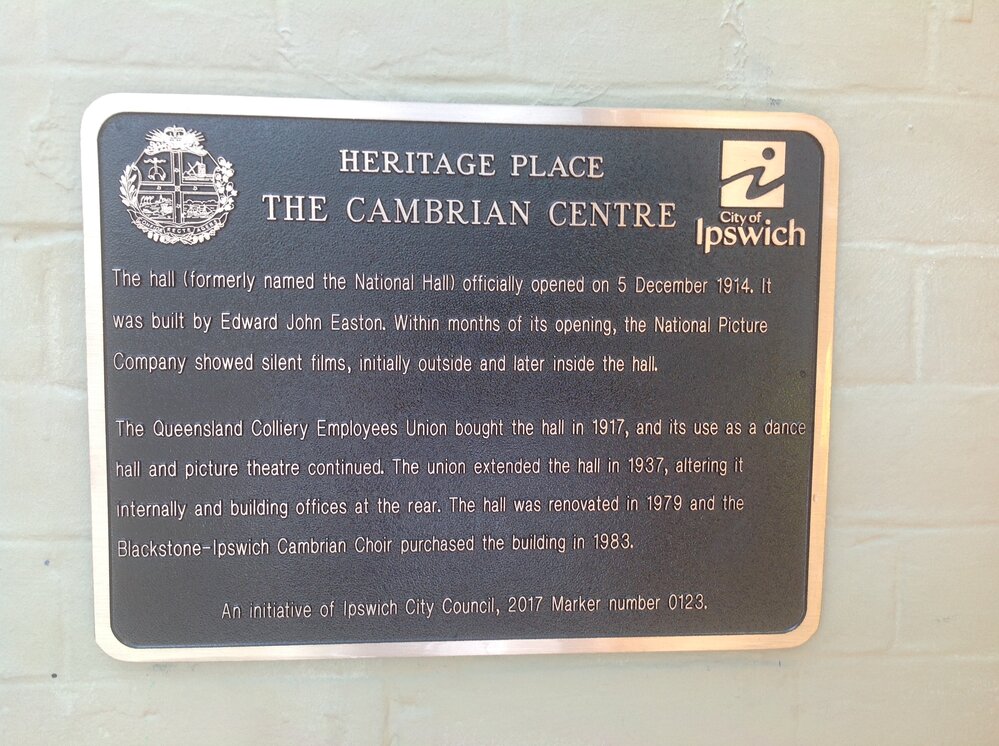 Historical Marker, Cambrian Hall, South Station Road, Booval