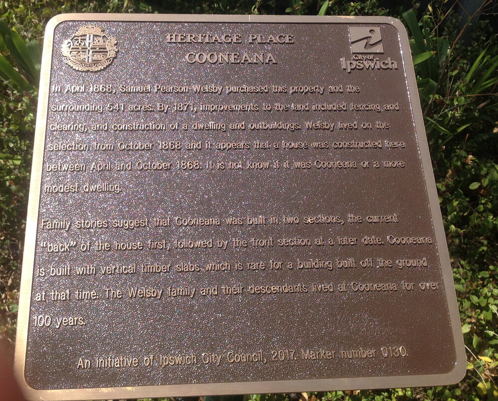 Historical Marker, Cooneana, Redbank Plains Road No 1041, New Chum