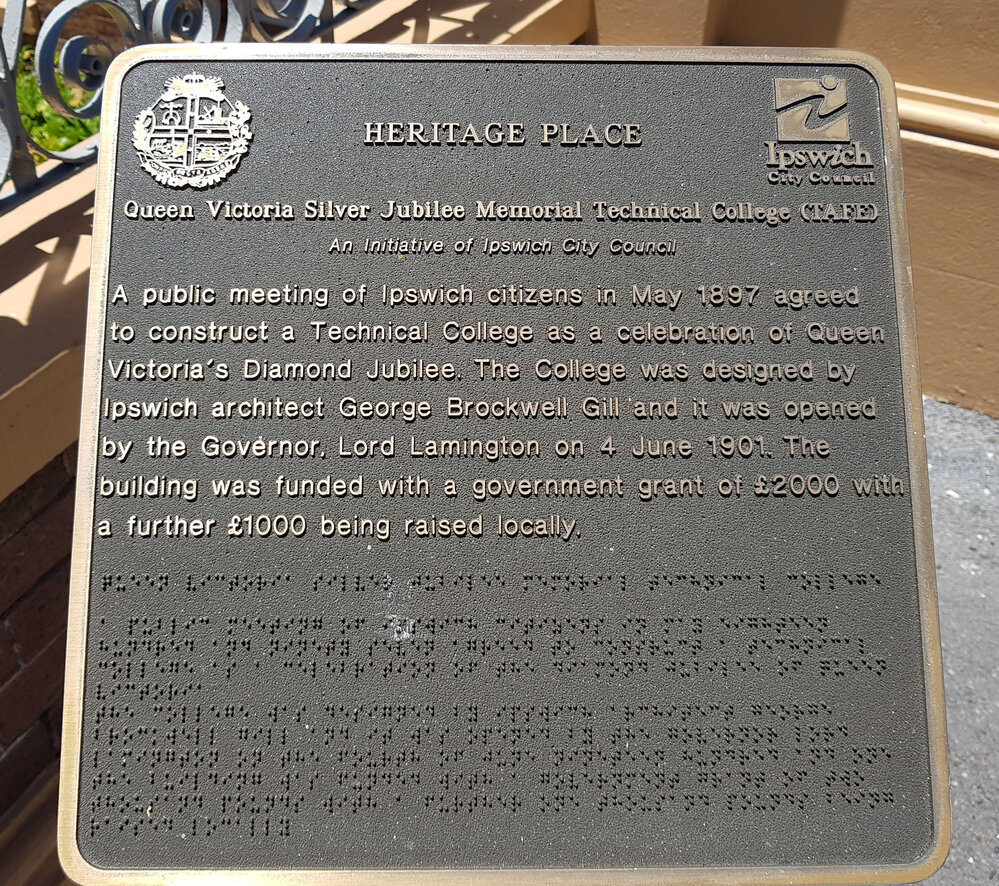 Historical Marker, Queen Victoria Diamond Jubilee Memorial Technical College