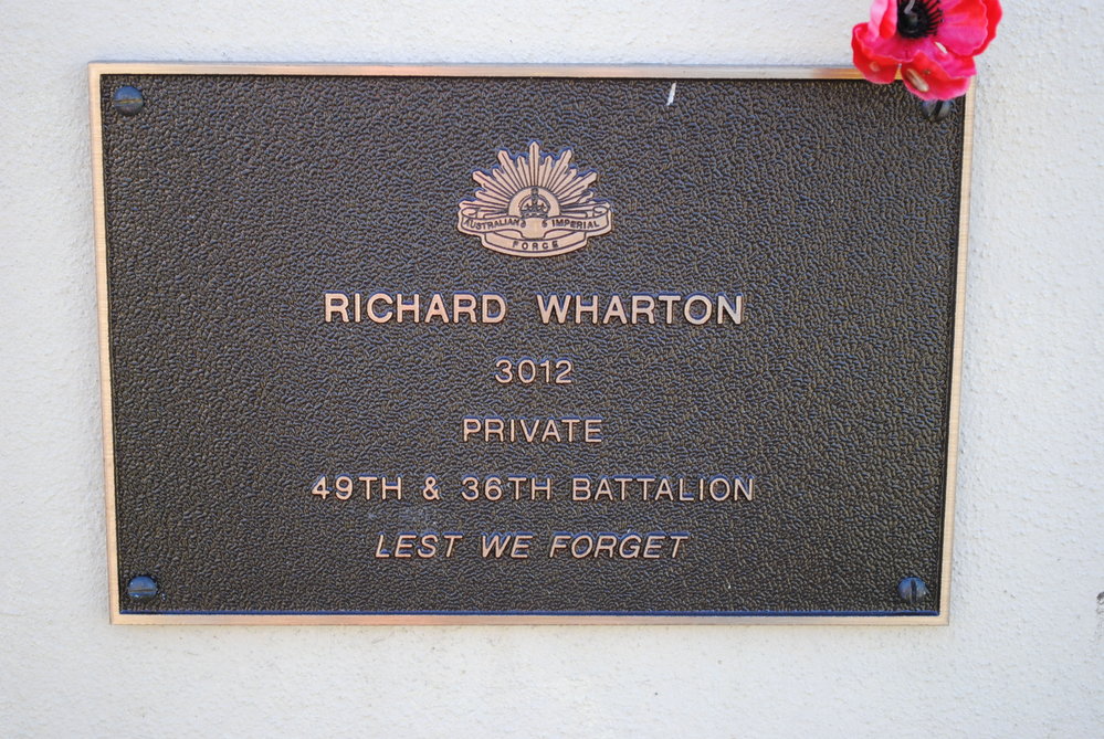 Richard Wharton, Ipswich General Cemetery, Ipswich, 2010