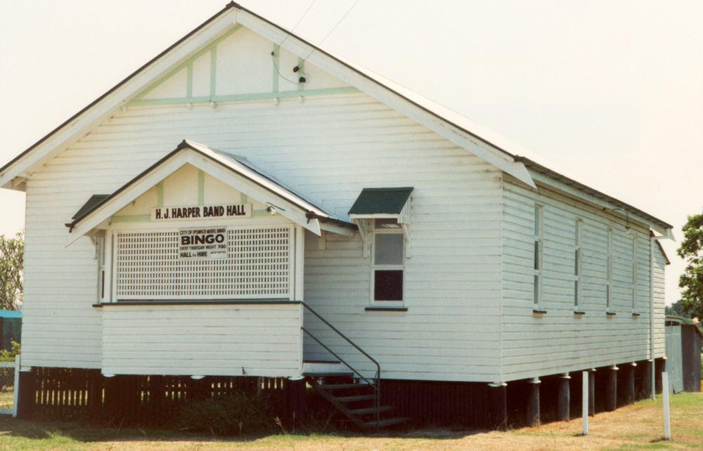 H J Harper Band Hall, 64 Blackall Street, Basin Pocket, Ipswich, 1991