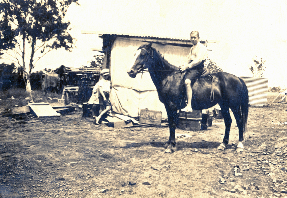 Construction site for Seven Mile Bridge, Rosewood, 1928