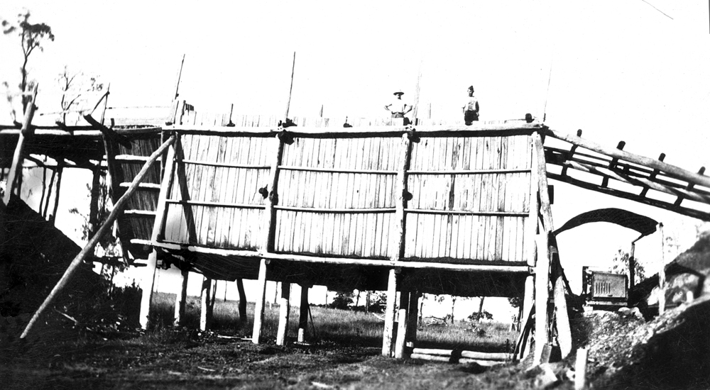 Coal bins, Westfalen Mine No. 1, Thagoona, near Ipswich, early 1940s