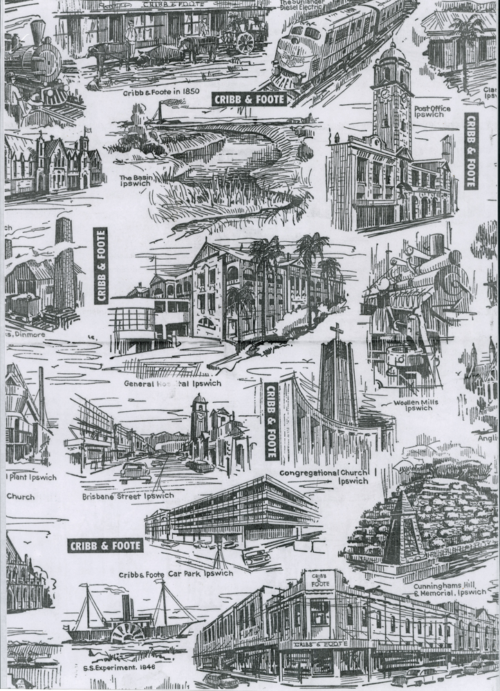 Ipswich store, Cribb &amp; Foote wrapping paper from the early 1960s