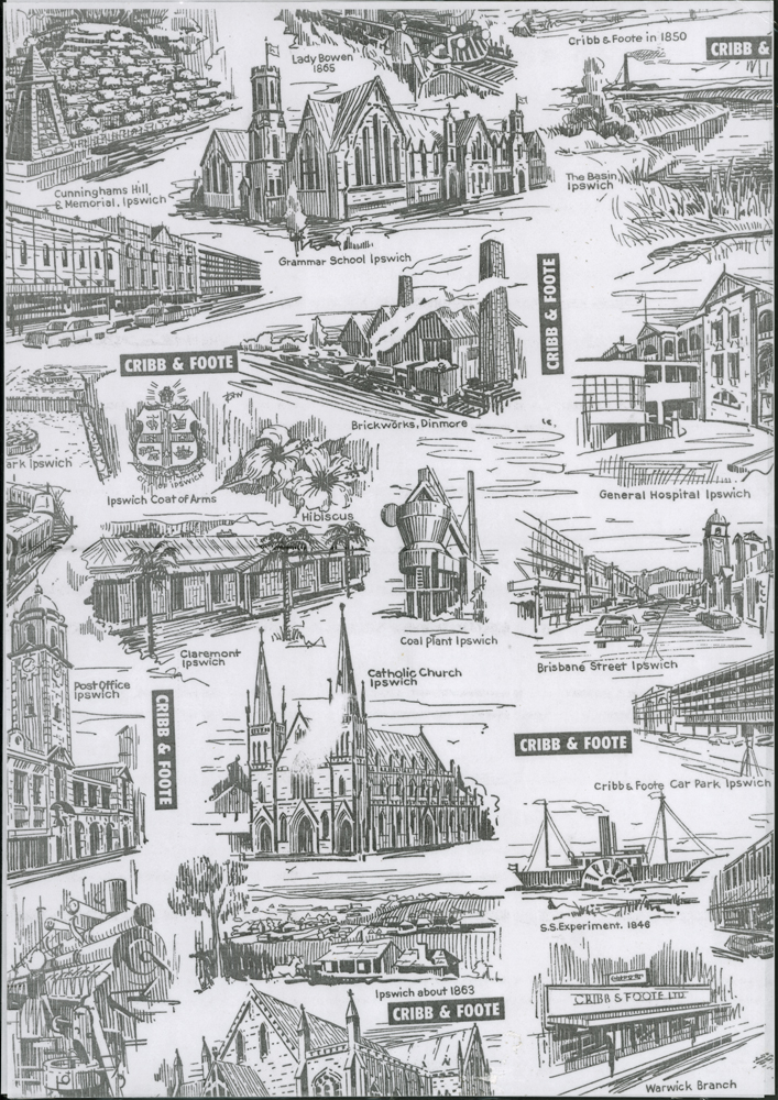Ipswich store, Cribb &amp; Foote wrapping paper from the early 1960s