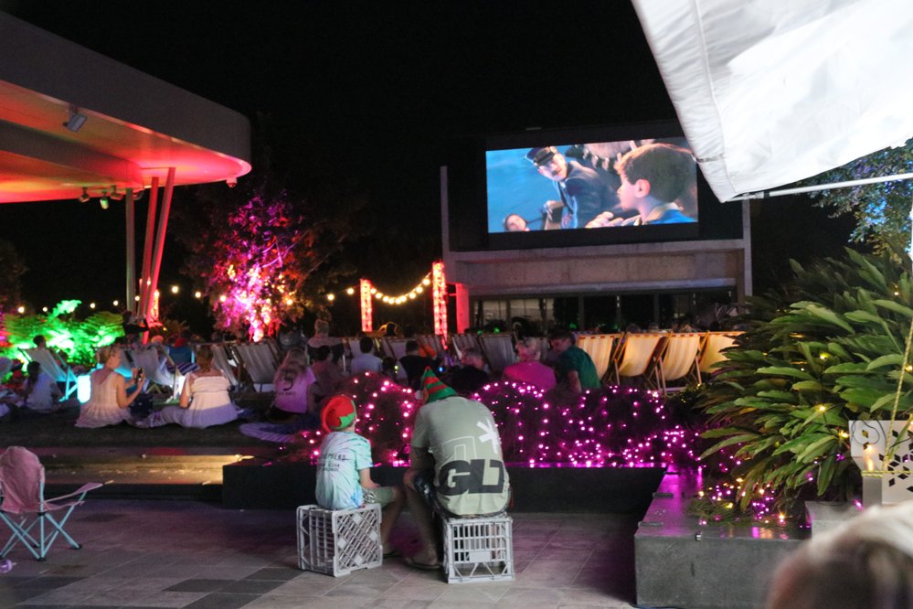 Christmas movie screening at the Christmas in Ipswich: St Nicholas Precinct, Nicholas Street &amp; Tulmur Place, Ipswich, 2021