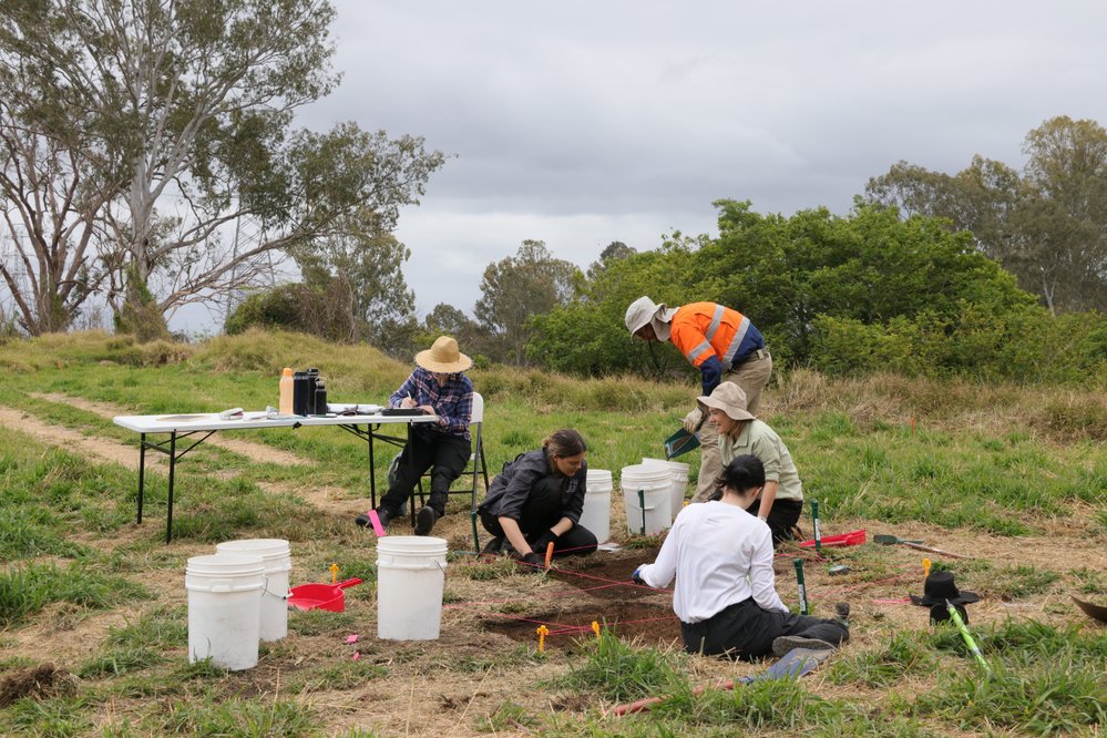 Archaeological dig at the site of the former Bremer Mills, Bundamba, 2021