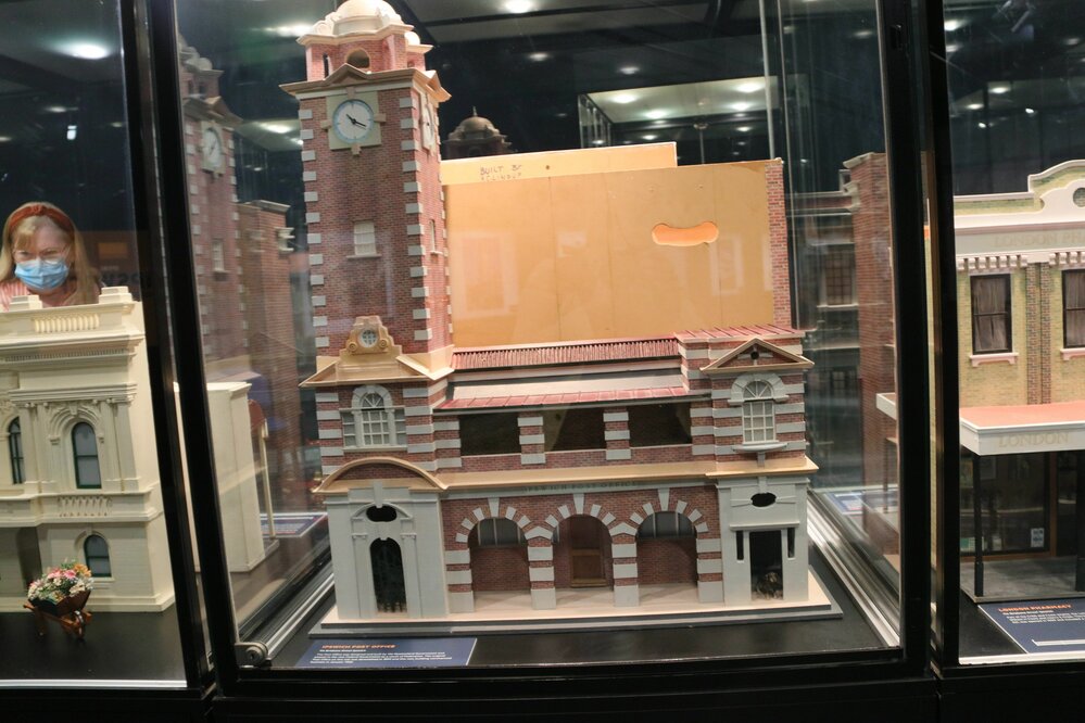 Ipswich Post Office, Ipswich Mini Crafters, display at Railway Workshops Museum, North Ipswich, 2021