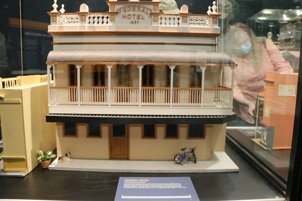 Federal Hotel, Ipswich Mini Crafters, display at Railway Workshops Museum, North Ipswich, 2021