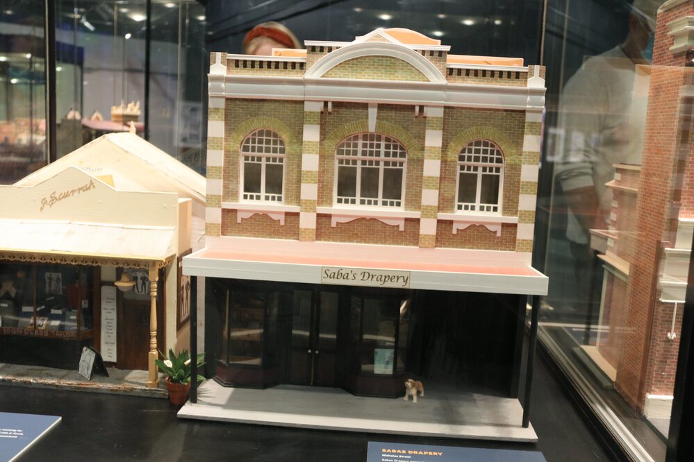 Saba's Drapery, Ipswich Mini Crafters, display at Railway Workshops Museum, North Ipswich, 2021