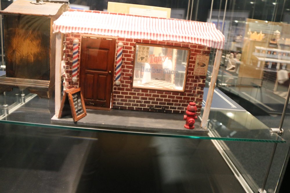Barber Shop, Ipswich Mini Crafters, display at Railway Workshops Museum, North Ipswich, 2021
