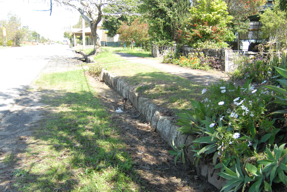 Stone Kerbing and Gutters, Brisbane Road, Redbank 2012