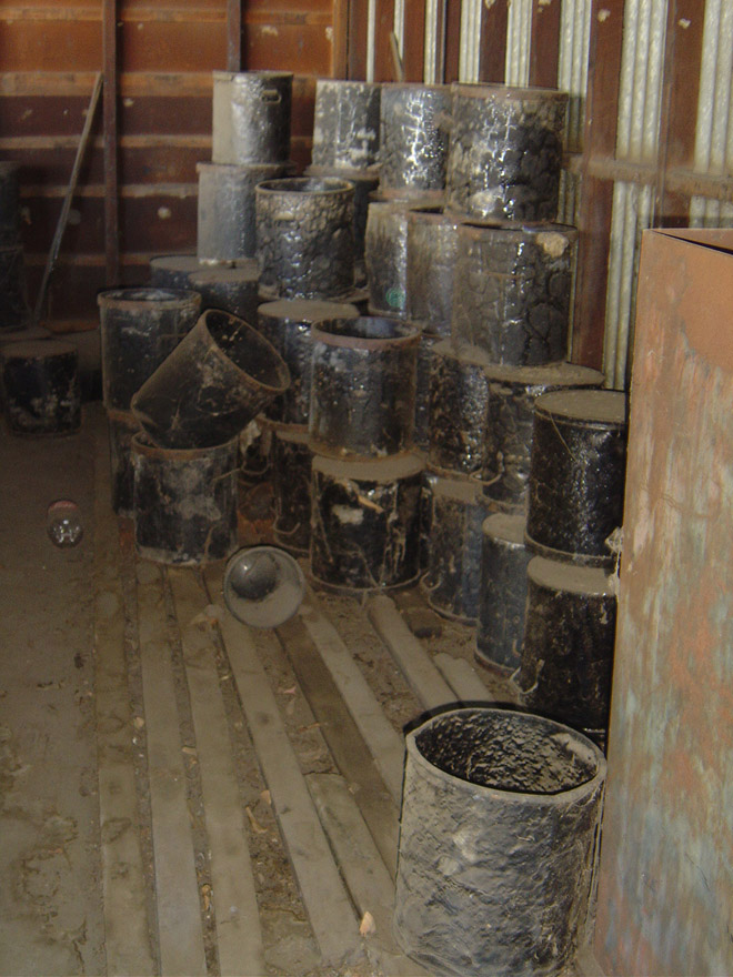 Night Soil Cans at Briggs Road Depot, 2009