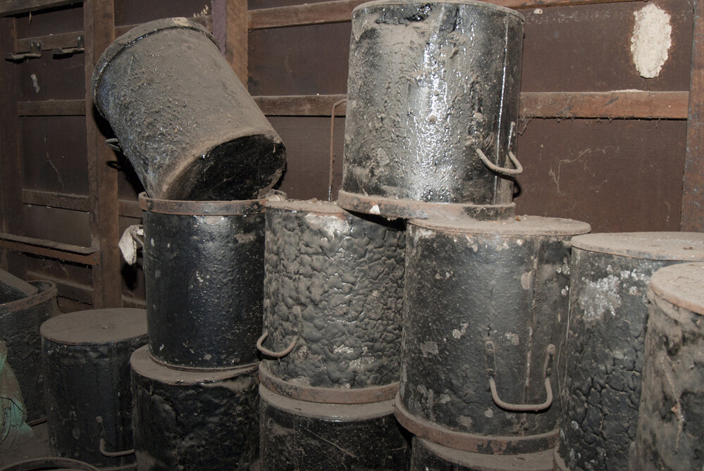 Night Soil Cans at Briggs Road Depot, 2015
